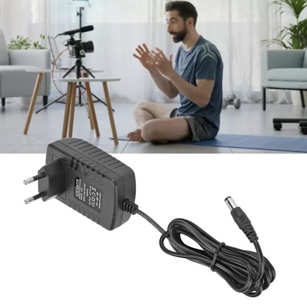 12V 2A extern strömförsörjningsadapter AC till DC lågspänning 3/4-stiftskontakt strömförsörjningsadapter för högtalare luftfuktare 100‑240V EU-kontakt