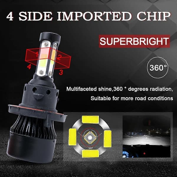 H13 LED-ajovalopolttimosarja CREE 6000K