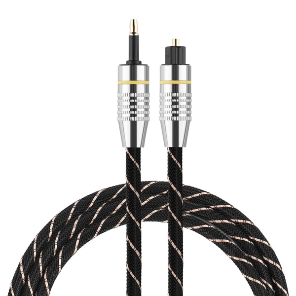 Toslink-Mini-Plug 3.5mm optinen kuitudigitaalinen äänikaapeli SPDIF kullattu liitin 1m