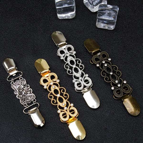 4 stk Retro Cardigan Clip Genser Krage Clip Sjal Klips D