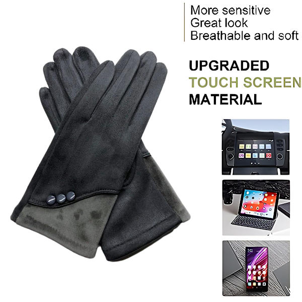 Dame vinter varme handsker med følsomme touch screen fingre