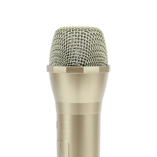 Realistinen mikrofonin rekvisiitta karaoke-tanssiesityksiin, harjoitusmikrofonin rekvisiitta karaokelleGold