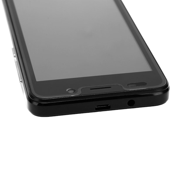 Låst op Smartphone 3G 5.0 tommer HD-skærm Ansigtsgenkendelse 4GB RAM 32GB ROM Dual Card Dual Standby Mobiltelefon til Android 10 100V til 240V Sort