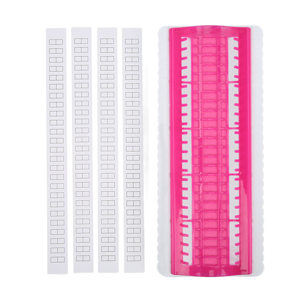 50 Posisjoner Floss Organizer Forhindre Knuter Bærbar Floss Organizer Korssting med 4 Utskiftbare Papir for Klassifisering Rose Red
