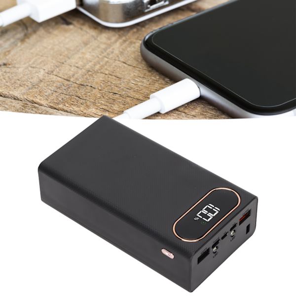 L12 22.5W 12x18650 Hitsausvapaa Akun Säilytyslaatikko LCD-näyttö Kannettava DIY Power Bank
