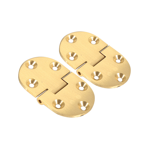 2 stk. messing butler bakke hængsel rund kant 2-1/2\"x1-1/2\" med skruer folde flap