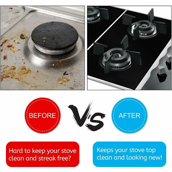 Återanvändbara non-stick spislock, säkerhetsspis skydd för gasspis, diskmaskinssäkra för snabb rengöring, anpassningsbar storlek för att passa ditt kök