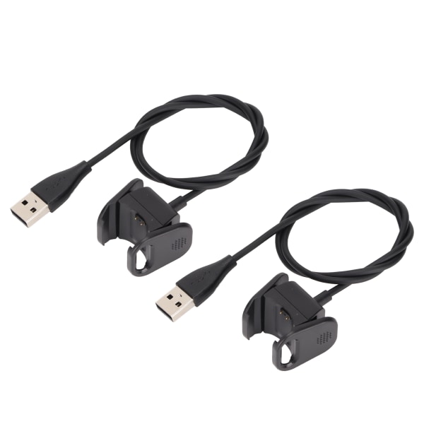 2 kpl 55 cm:n USB-latauskaapeli Fitbit Charge 4 -älykellolle, varaosalaturi, lataustelakka