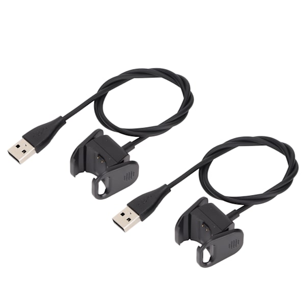 2 stk. 55 cm USB-ladekabel for Fitbit Charge 4 klokke laderkabel erstatning ladestasjon