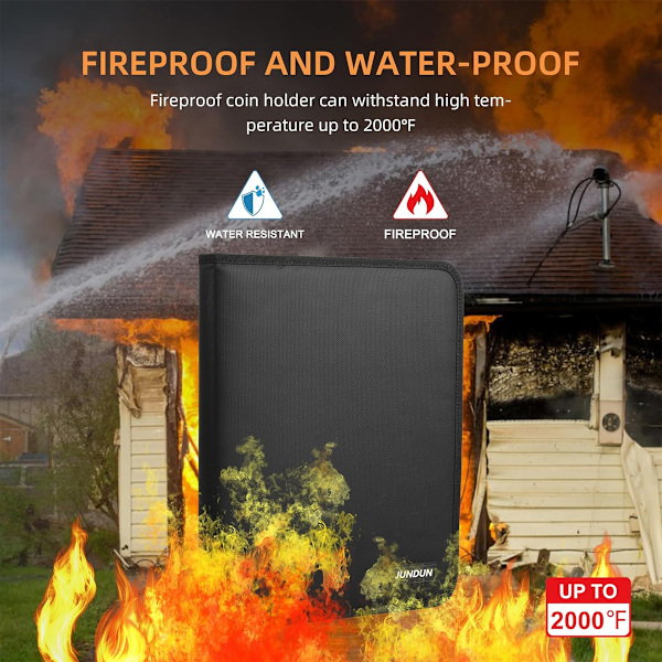 Myntsamlarens Paradis, Brandsäkert Myntalbum Erbjuder Ultimat Skydd, Vattentätt Skydd Bevarar Värdesaker Upp Till 1093°C, Smart Design För Organisering