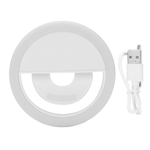 Mobiltelefon Fyldlys Dæmpbar LED Cirkellampe USB Genopladelig Live Streaming Lys