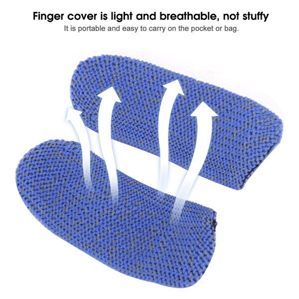 20 stk. Åndbar Mobilspil Fingersleeve Touch Screen Anti-sved Nylon Ledende FiberBlå