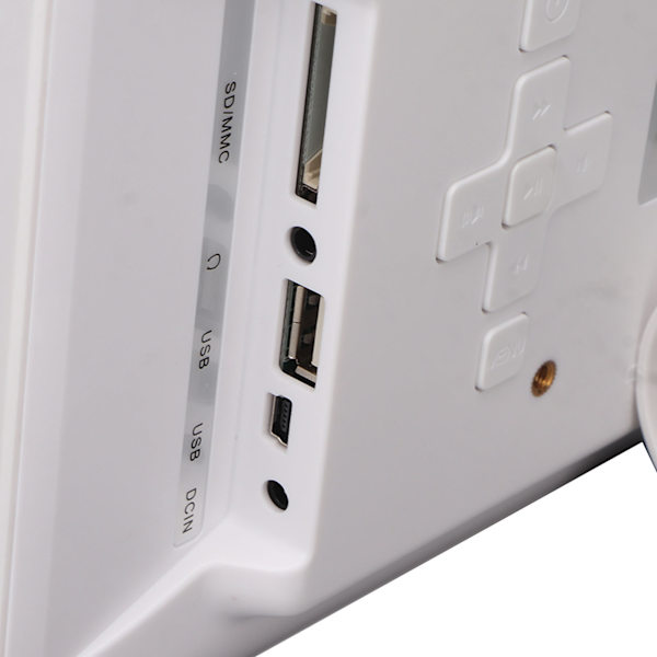 Digital fotoram 10 tum 1024x600 LCD väckarklocka fjärrkontroll 100‑240V för hem EU-kontakt