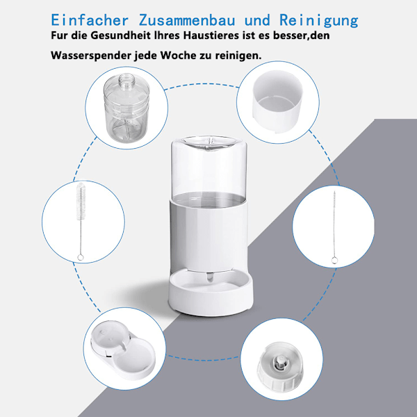 Pet Water Guardian, gravitationsmatad design, säker och giftfri, säkerställer att ditt husdjurs vattenbehov tillgodoses med lätthet, separerbar för problemfri rengöring,