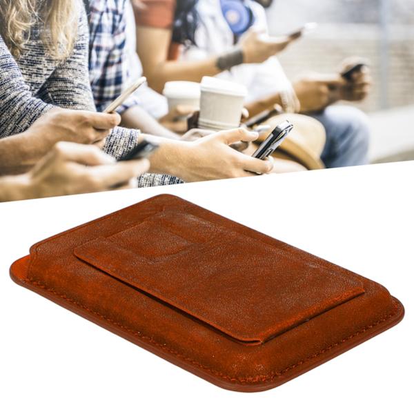 Snap On Magnetisk Stativ Magnetisk Stativ Kortfodral Kompatibel Plånbok Stöder 2 Kort med 3 Telefonstativlägen Ljusbrun