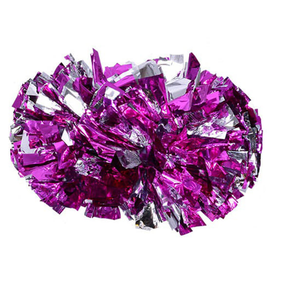 Cheerleader Aerobics Pom Poms Pompoms for Dance Party School Sports Competition (Rose  Silver)