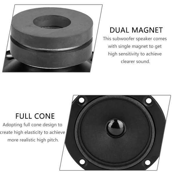 3in Dubbel magnetisk diskant-högtalare Klar & Drömlik hög tonhöjd Högtalare