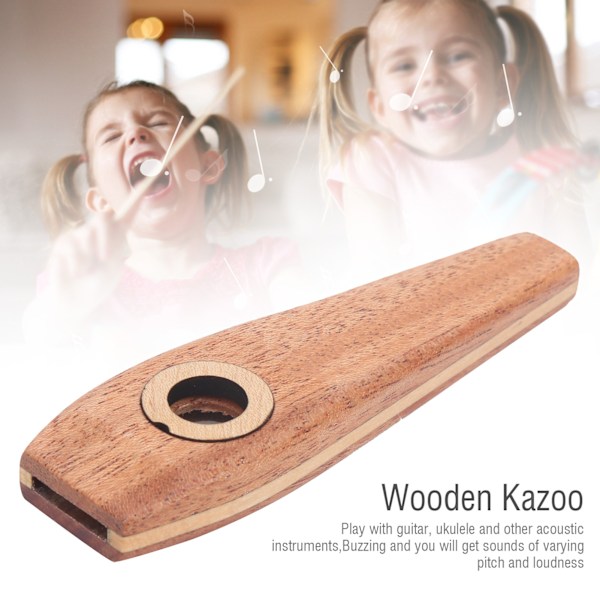 Træ Kazoo Fløjte Træ Harmonika Guitar Akkompagnement Membran Mund Musik Vindinstrument