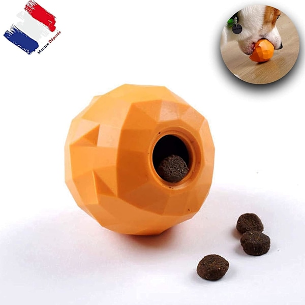 Interaktiva Hundleksaker, Original Solid och Naturgummi Fyllbar Hundleksak för Tuggande och Godisutdelning, Pusselfoder för Mental Stimulering