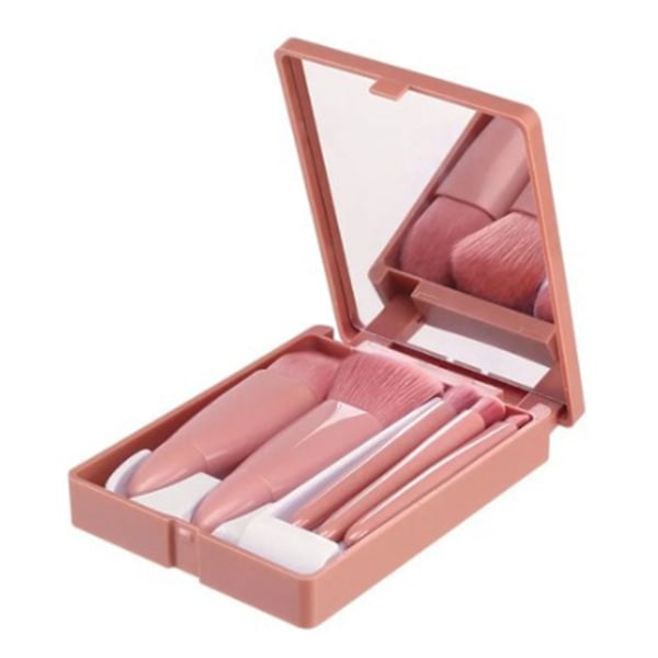 5 st Mini Make Up Borste Artificiell Fiber Bärbar Mjuk Komplett Funktion Resa Kosmetisk Borste Set