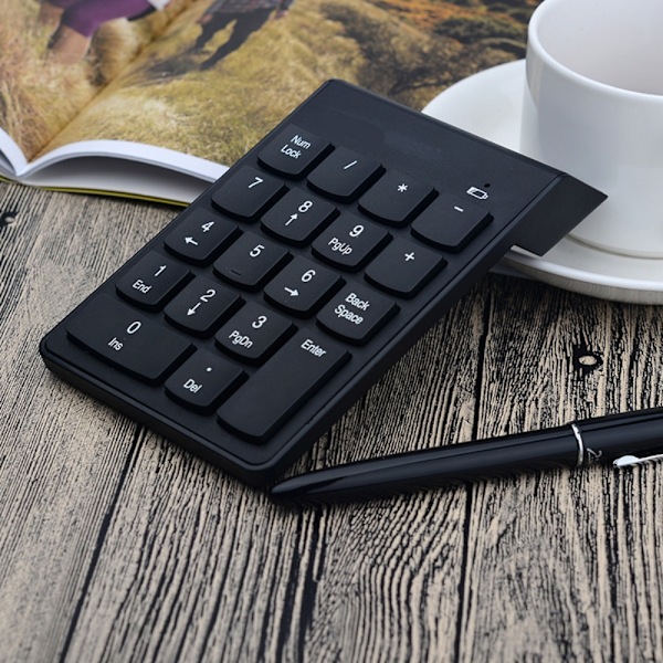 Office Assistant: Kompakt Trådlöst Numeriskt Tangentbord, Ergonomisk Lutning För Bekväm Användning På Kontoret Eller Hemma, Portabel Design, Hög Kompatibilitet Med Datorer Och