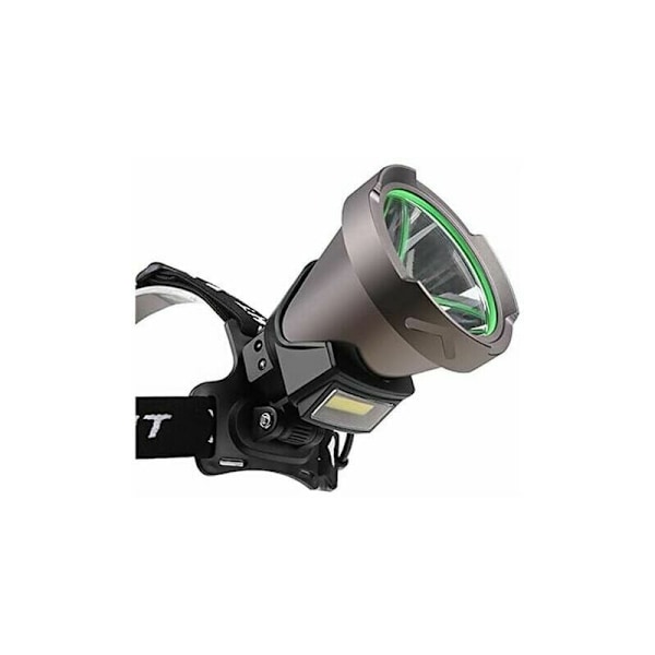 Pannlampa, Superstark 15000 Lumen Uppladdningsbar LED, Vattentät med Justerbar 90° Roterbar Zoombar LED-strålkastare, Idealisk för Utomhusaktiviteter