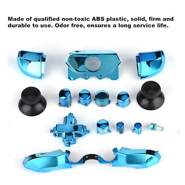 Full Button Sets Mod Replace Part för Microsoft Xbox One Controller 3.5mm Jack (Blå)
