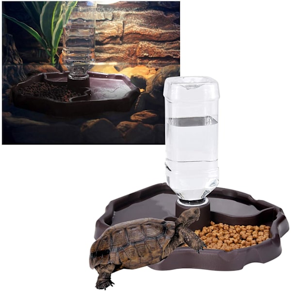 Tillbehör till reptilterrarium: Två-i-ett vattenskål med självlysande funktion för sköldpaddor, ödlor, ormar
