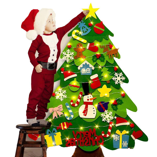 Filt Juletræ, Jul DIY Deko, 3.2ft Juletræ