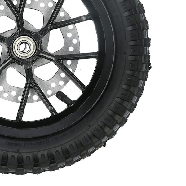 Gummi forhjul dæk 12.5x2.75in skivebremse kædekrans bolte til 47cc 49cc 2-takts mini crossmotorcykel