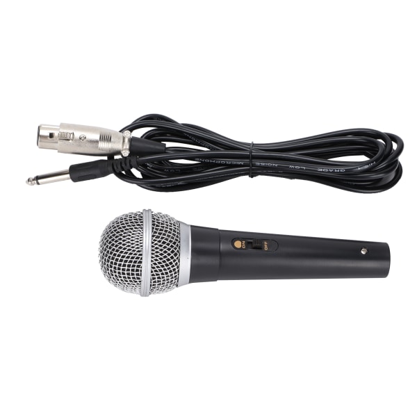 XLR-mikrofon med XLR til 1/4 tommers kabel lydforbindelse håndholdt mikrofon egnet for scene karaoke sang og opptak