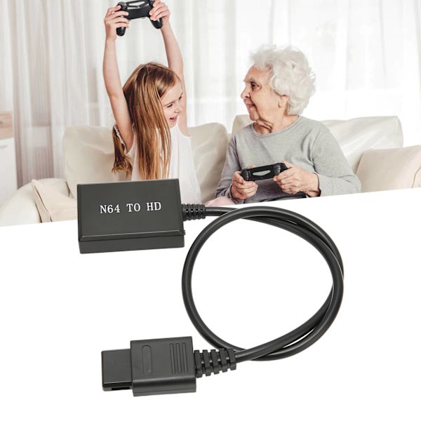 N64 til HD Multimedia Interface-omformer 720P 1080P Støtte PAL NTSC Plug and Play Spill HD Link-kabel