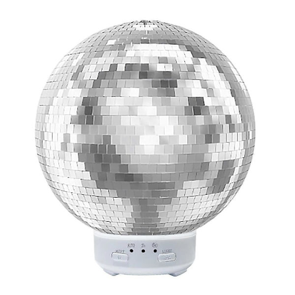 Roterande Discokula Diffuser, Glas Eterisk Olja Diffuser Med 7 LED Ljusfärger