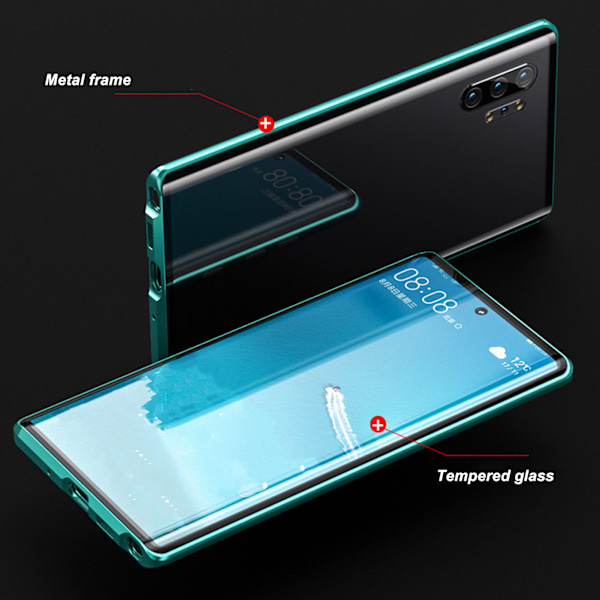 Dubbelsidigt glasmetallfodral med full wrap-skydd för Samsung S22