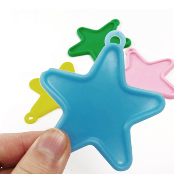 Paket med 16 stjärnballongvikter Plastballongvikter Återanvändbara heliumballonghängevikter Färgglada ballongvikter för festfödelsedag