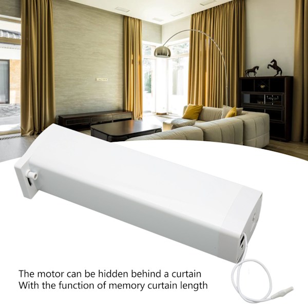 Elektrisk gardinmotor intelligent aluminium lavt støy stemmestyrt gardinmotor for Tuya 100‑240V EU-plugg