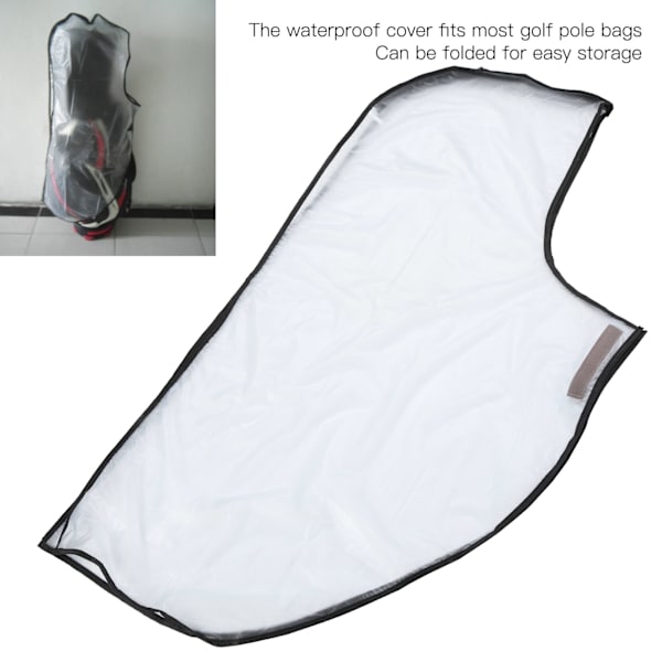 Golf Bag Regn Skydd Överdrag Plast Golf Pole Bag Vattentät Dammtät Överdrag Tillbehör