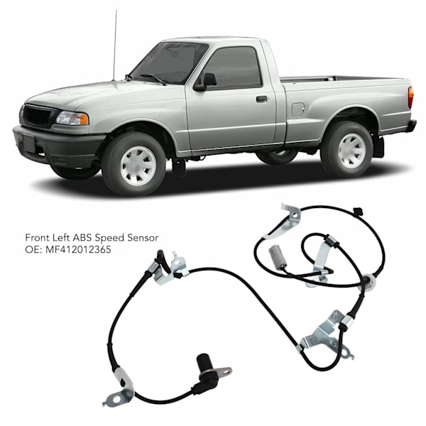 ABS-hjulhastighetssensor fram vänster MF412012365 Känslig ersättning för Ford Ranger Pick UP ER24 ‑ 2.5TD 1999 till 2007