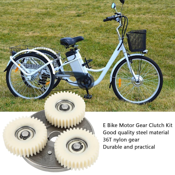 E-cykelmotorväxelkopplingssats 36T planetväxlar i nylon för Bafang elcykel 500W-750W