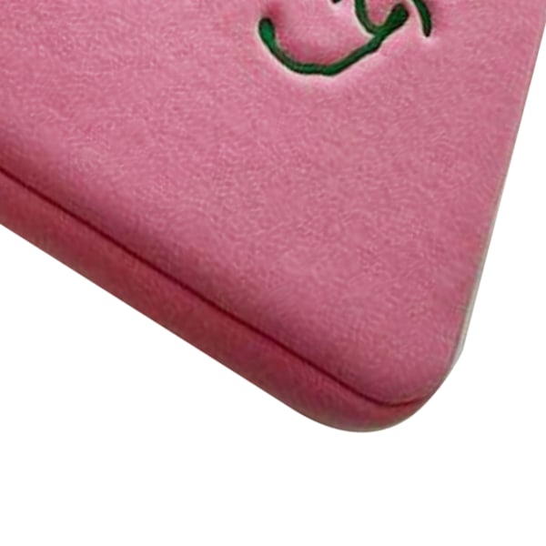 Tabletfodral Sött Stilrent Rosa Mjukt Bomullstyg Stöttålig Väska för IOS Tablet 13 till 14 tum Laptop Tangentbord Mus