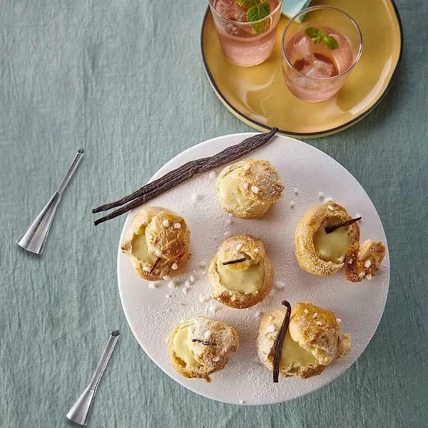 Choux au Craquelin, Bakningspresentidé: Släpp loss din kreativitet med vårt högkvalitativa dekorationsset i rostfritt stål