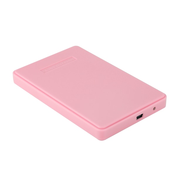 2,5 tommers SATA SSD ekstern kabinett USB 2.0 harddisk kabinett (rosa)