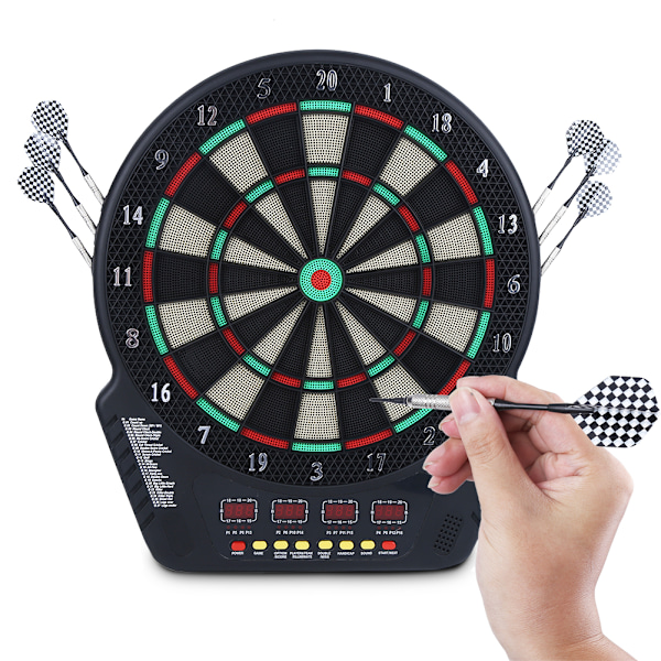 Elektroniska Darttavlor på Pro-Nivå, Dartpilar med Mjuk Spets För Oöverträffad Precision, Spelvariationer Som Passar Alla Färdighetsnivåer, Bonuspilar Ingår, Röst