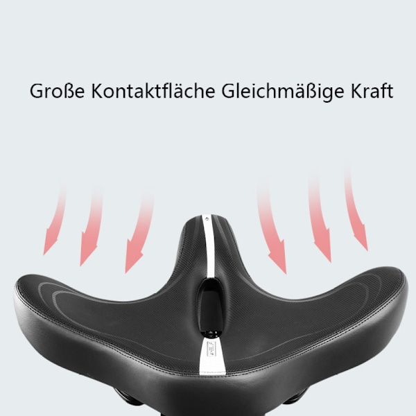 Överdimensionerad cykelsadel för trekking, touring och racing, maximal ventilation och ergonomisk design ger oöverträffad åkkomfort