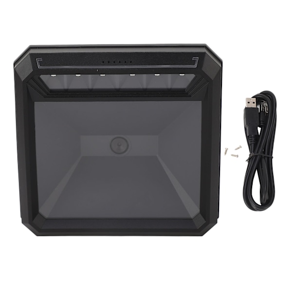 2D 1D QR-kodskanner Hands Free Desktop USB Automatisk 1D Streckkodsläsare för Butik