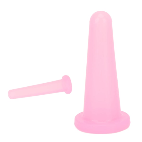 2 st ansiktssugkoppar set mini silikon mjuk bärbar vakuumsugmassagekoppar för vuxna hem rosa
