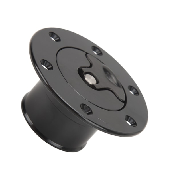 Bränslecell Överspänningstanklock Billet Aluminium 39mm ID Flush Montering 6 Bultar Öppen Typ Svart Universal för Bil