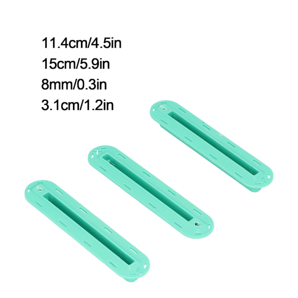 3 st/set Surfbräda Roder Groove Plast Fenad Box Plug Fen Plug Bas med SkruvarGrön