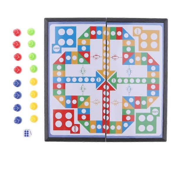 GETIT Barn som spelar schack Magnetiskt hopfällbart schackbräde Flygande schackspel