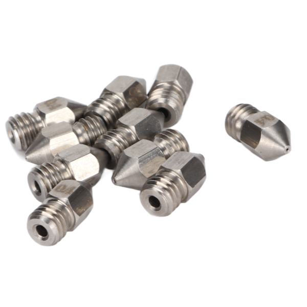 10 stk. 3D-printerdyser MK8 rustfrit stål 1,75 mm ekstruder printhoveddele tilbehør